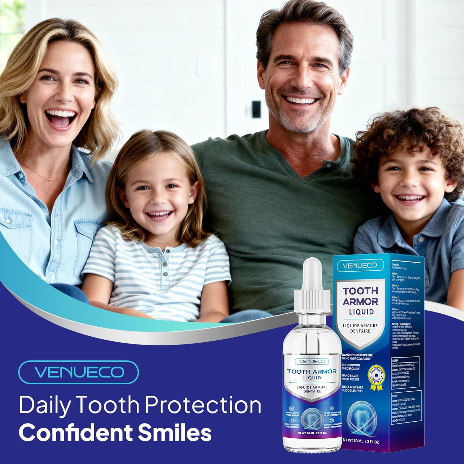 Tooth Armor Liquid with Nano-Hydroxyapatite and Theobromine: Strengthens Enamel and Reduces Sensitivity - Enhances Natural Shine – Gentle Daily Oral Care for a Healthy and Fresh Smile - Image 8