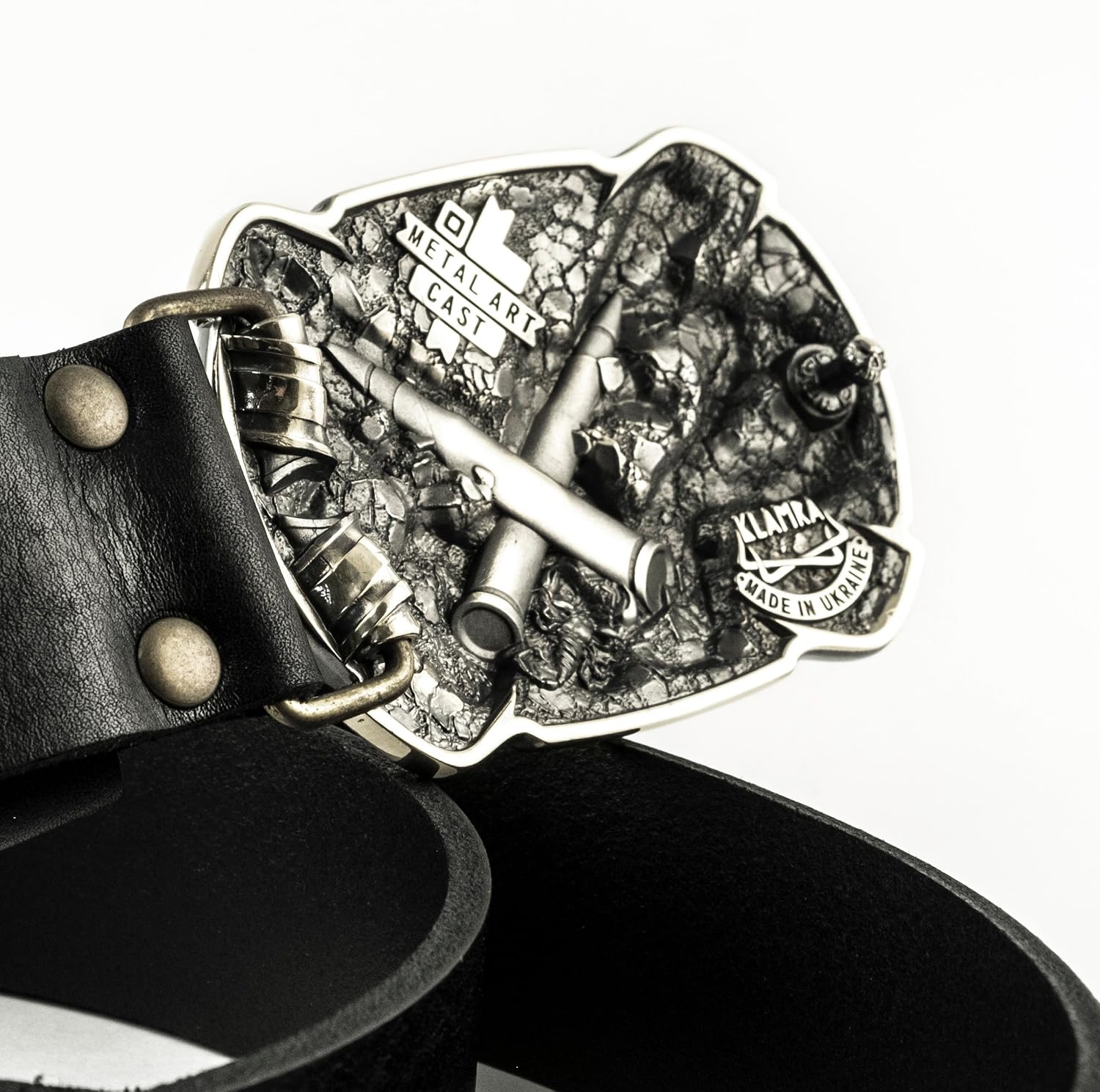 Solid geman silver Land of the free because of the brave belt buckle, Gadsden rattlesnake and star-spangled banner, Brave American buckle, USA veteran buckle