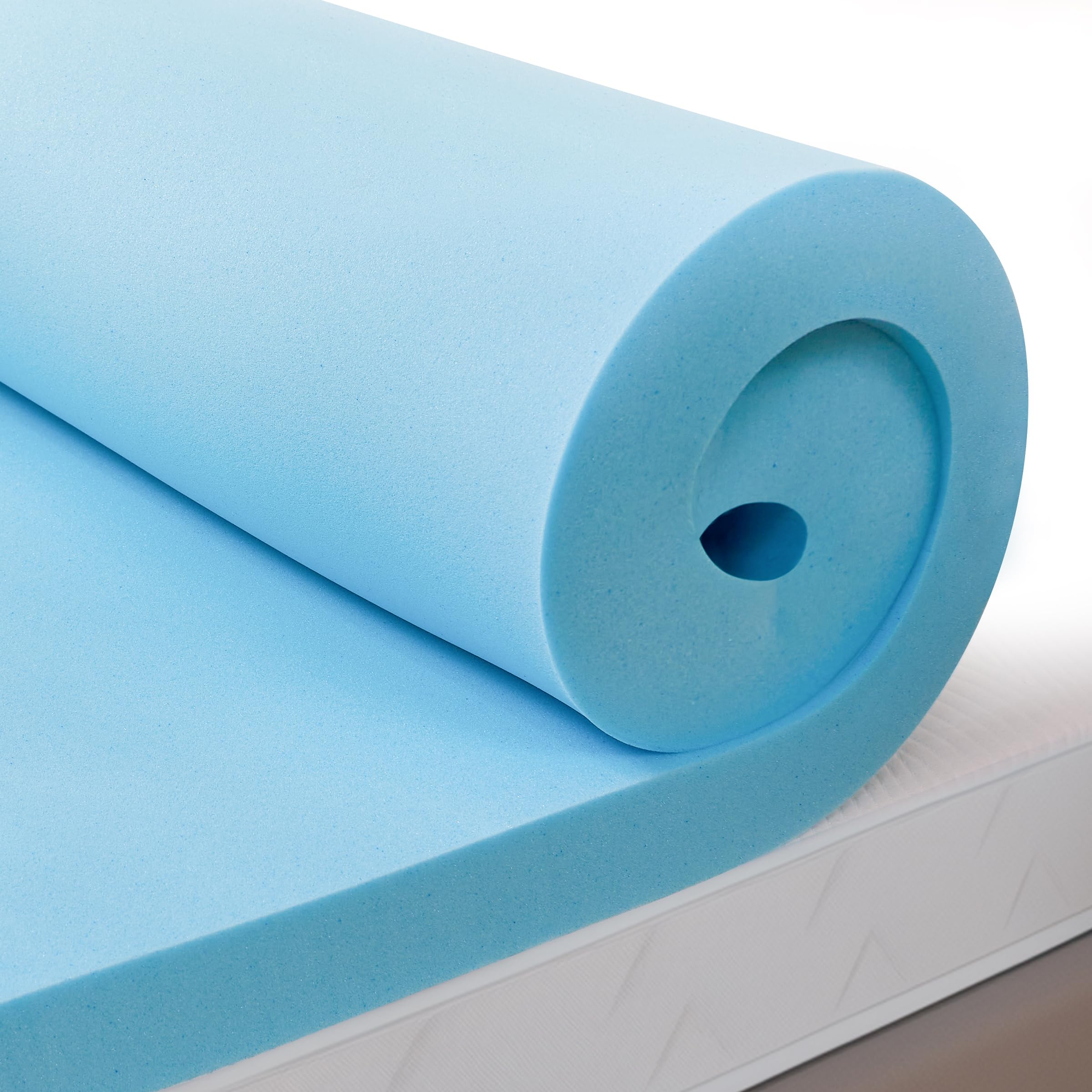 Subrtex Memory Foam Mattress Topper, 2 Inch California King Gel-Infused Memory Foam Topper, Gel-Infused Memory Foam Topper for Side Stomach Sleepers, CertiPUR-US Certified