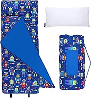 Vista 16 de Wildkin Alfombrilla para siesta de microfibra para niños – Suave colchoneta para dormir con almohada, ideal para la escuela y viajes - Fuera de este