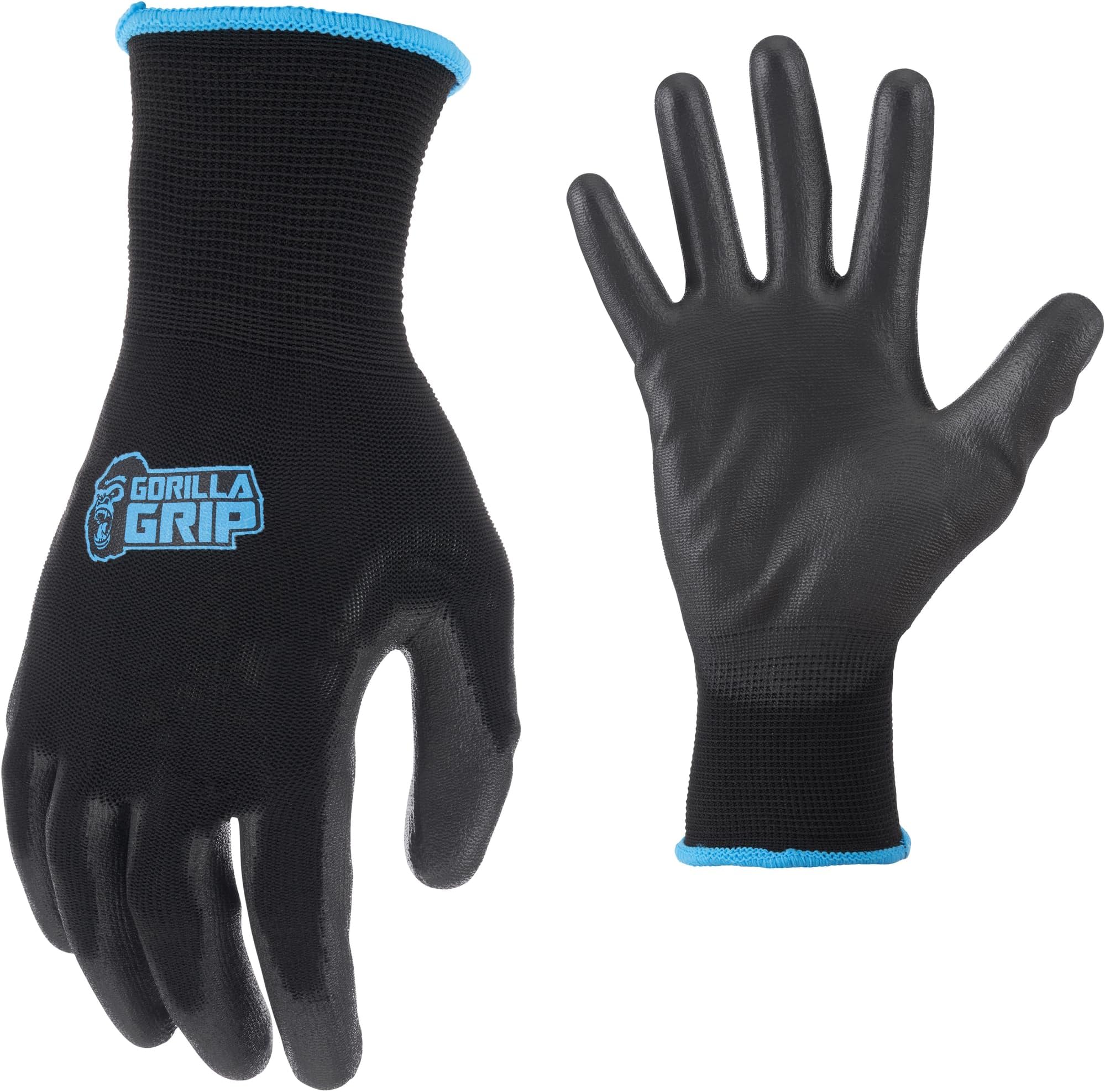 Grease Monkey 25162-60 Gorilla Grip Nitrile Work Gloves, 10 Pack Large