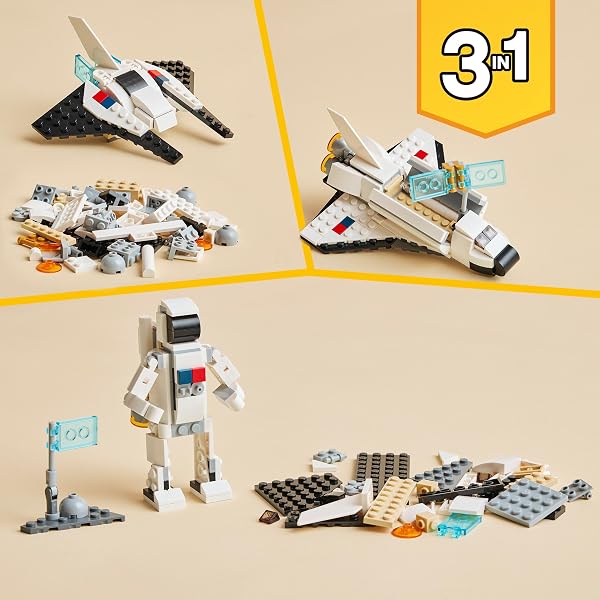 LEGO 31134 Creator 3-en-1 La Navette Spatiale, Jouet de Navette Spatiale en Vaisseau en Figurine Astronaute, pour Enfants, Garçons et Filles Dès 6 Ans, Idée Cadeau - 5