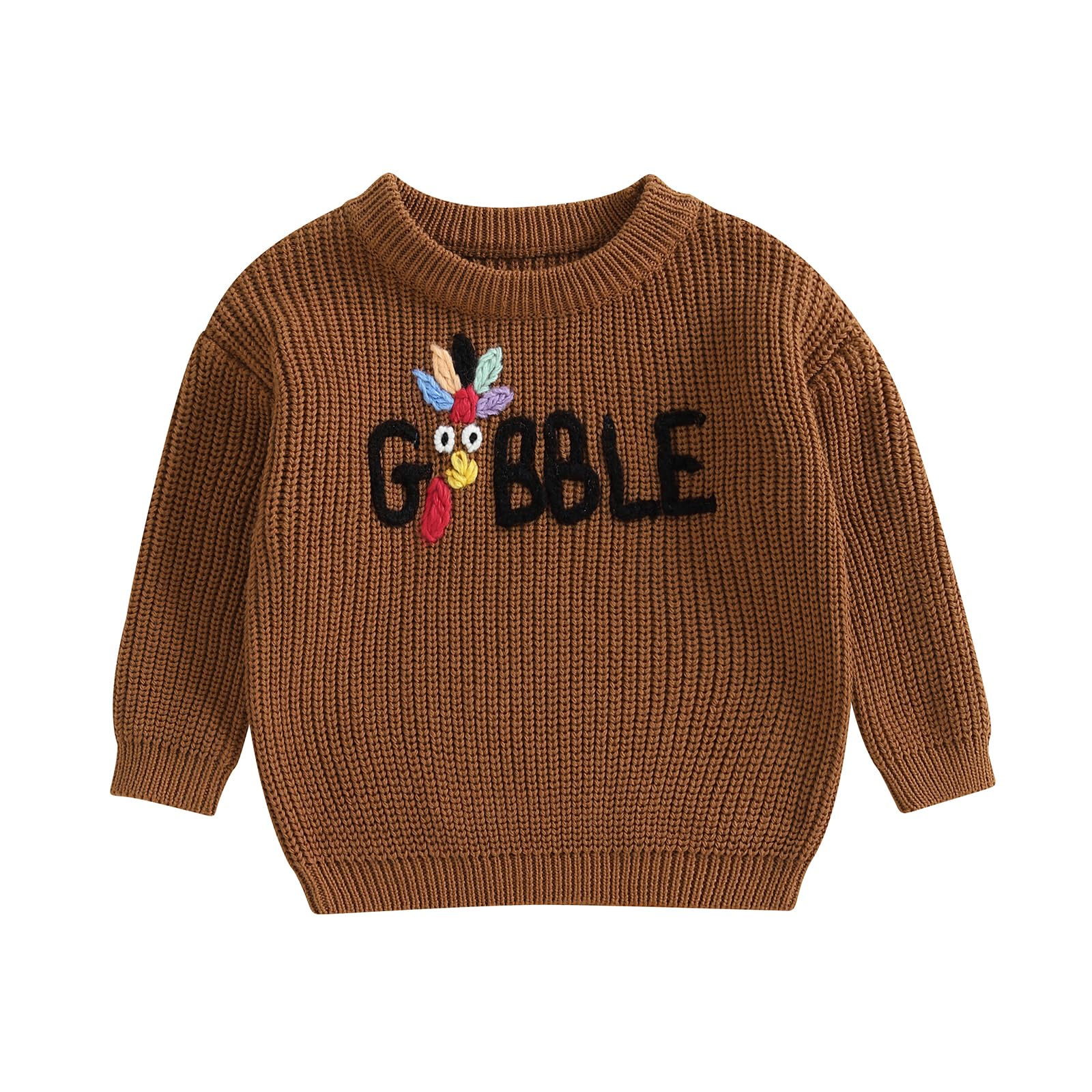 LSFYSZD Toddler Baby Girls Boys Halloween Pumpkin Sweaters Long Sleeve Crew Neck Winter Warm Knitwear Pullover Jumpers Top — view 230