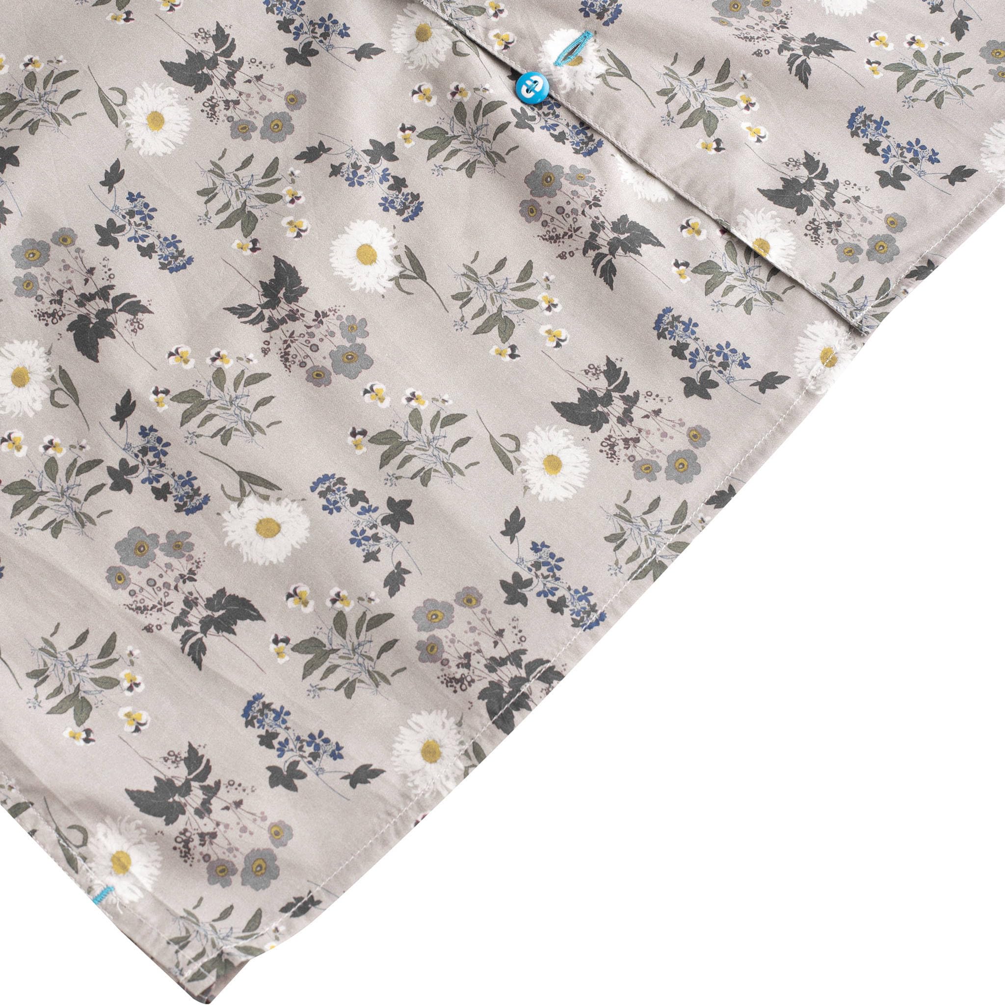Panareha Camicia Hawaiana Aloha da Uomo a Fiori CEFALU Grigio (M)