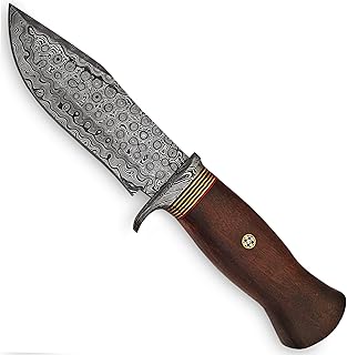 Coltello da Cucina Artigianale in Acciaio Damasco con Coperchio 9104