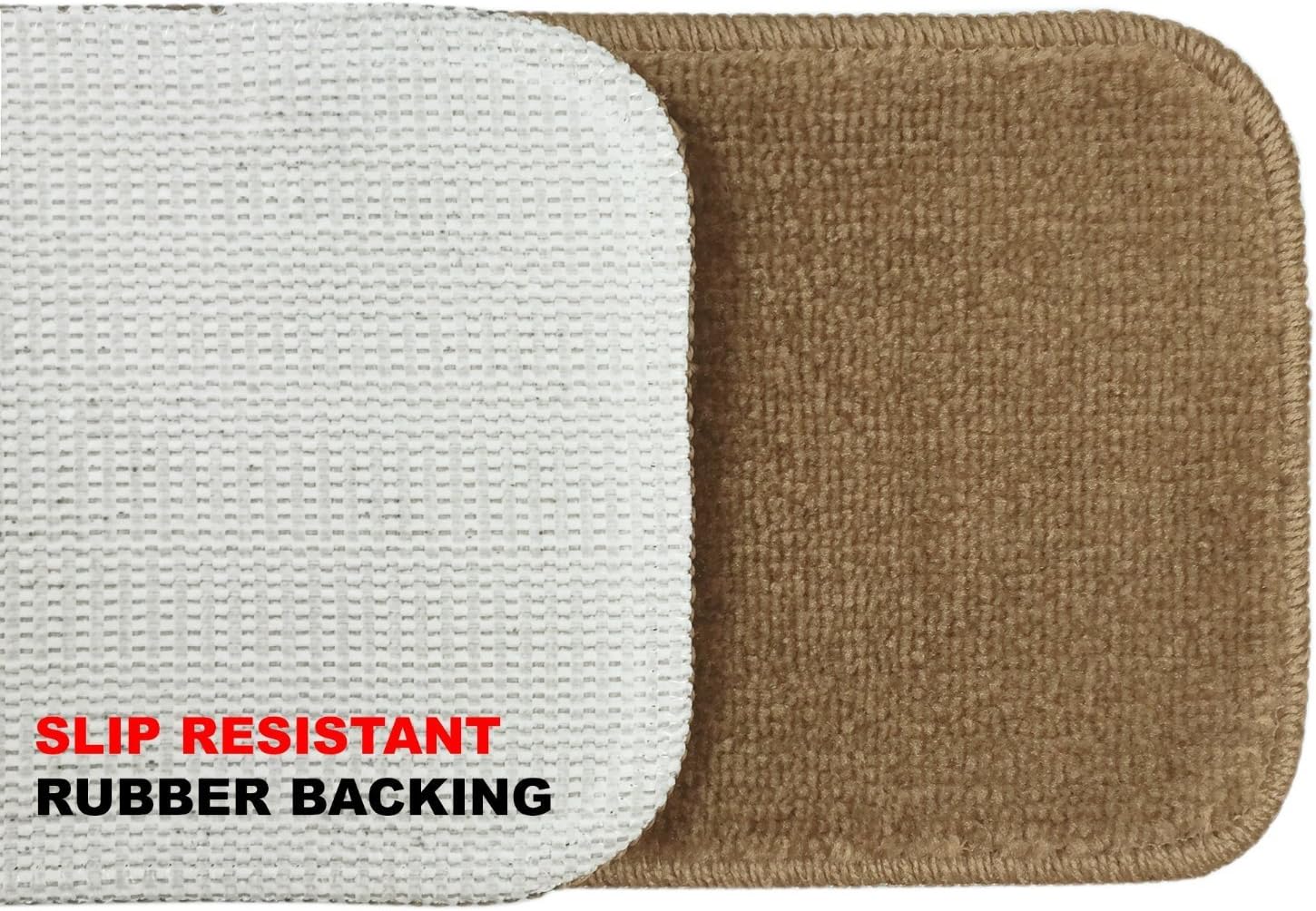 🔥 Cashback up to 70% Comfy Collection Stair Tread Treads Indoor Skid Slip Resistant Carpet Stair Tread Treads Machine Washable 8 ½ inch x 30 inch (Set of 13, Beige)