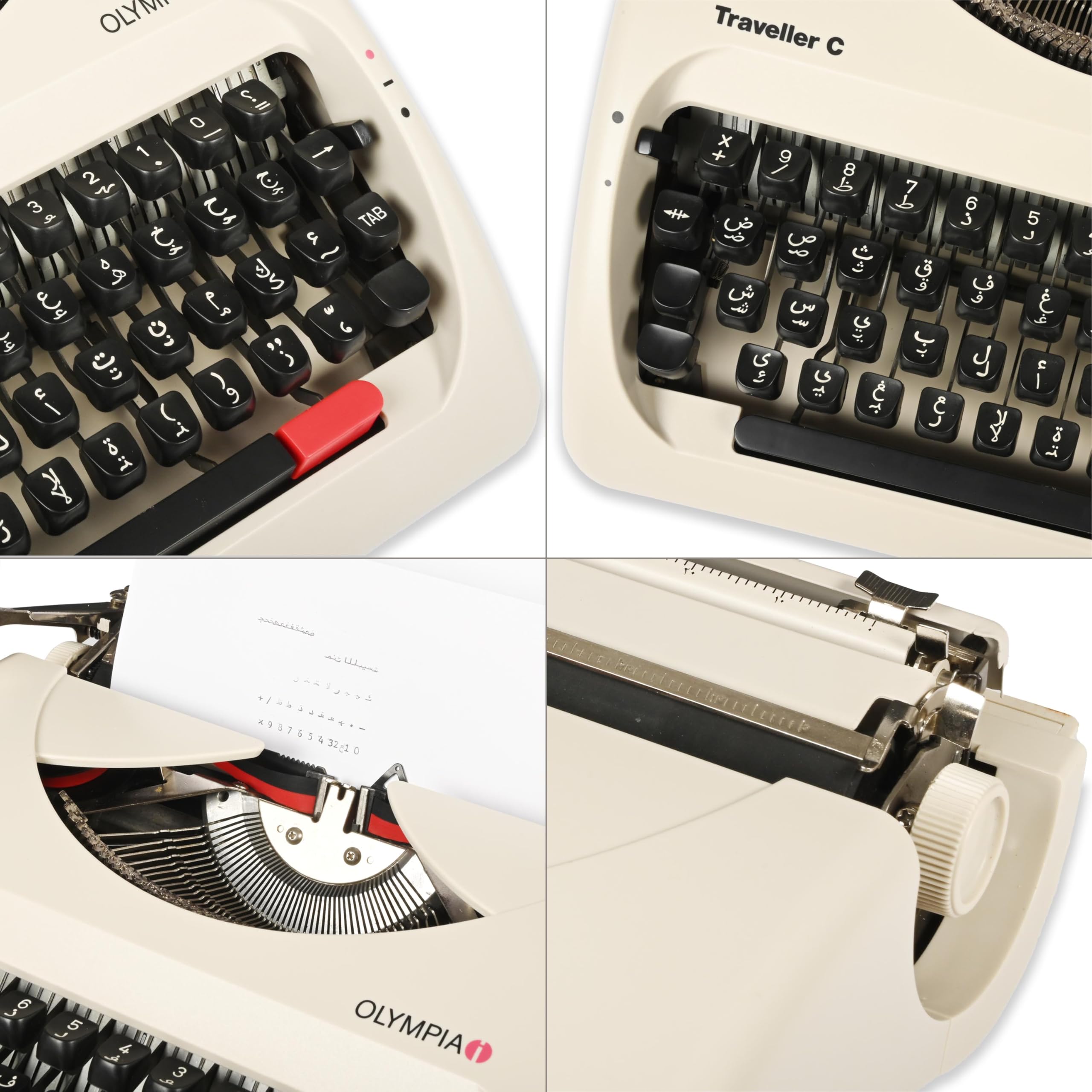 FIS OLYMPIA Manual Traveler C Typewriter, Arabic Language, Size
