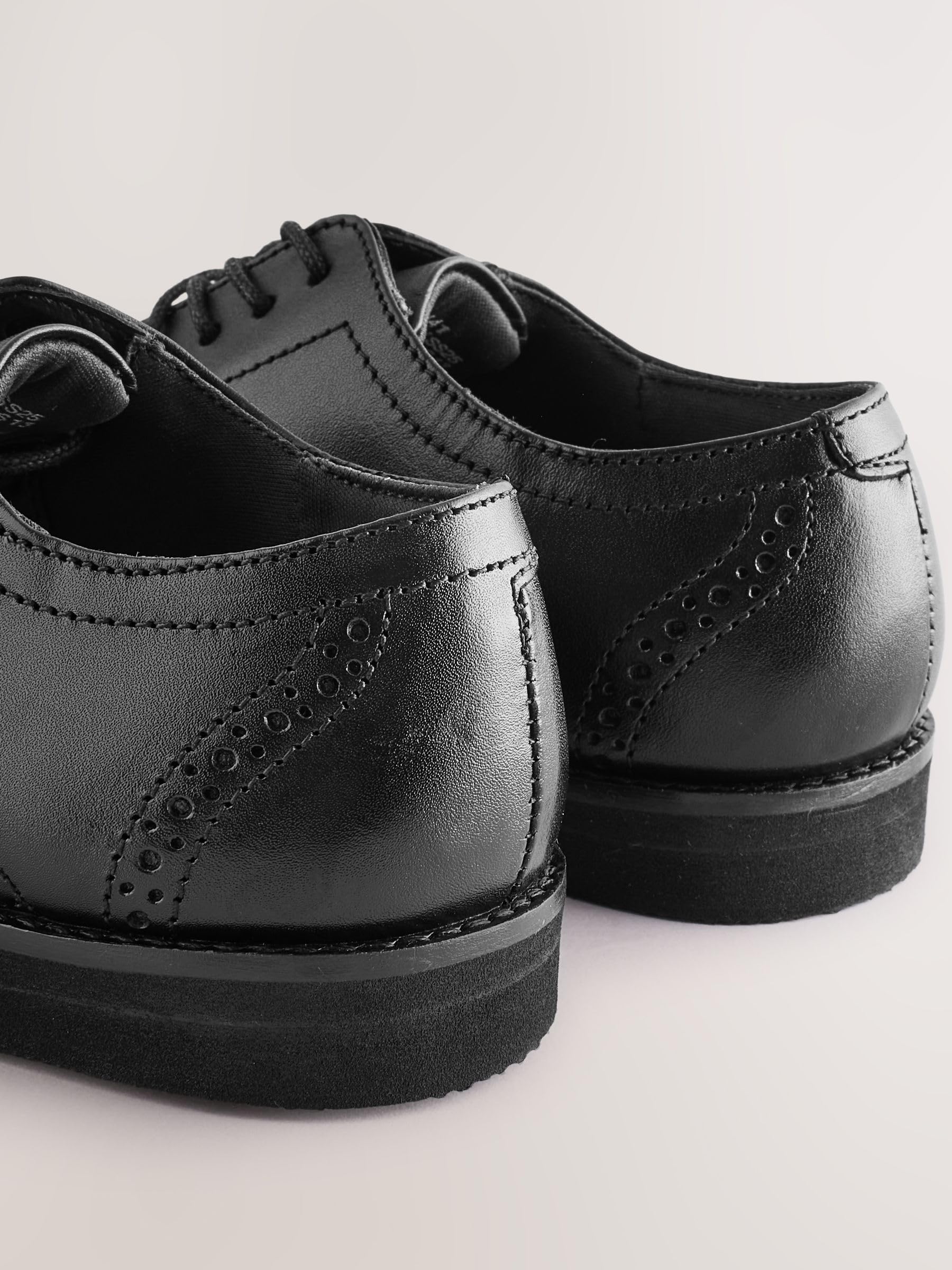 NEXT Ragazzo Scarpe Brogue Eleganti in Pelle - Pianta Larga (G)