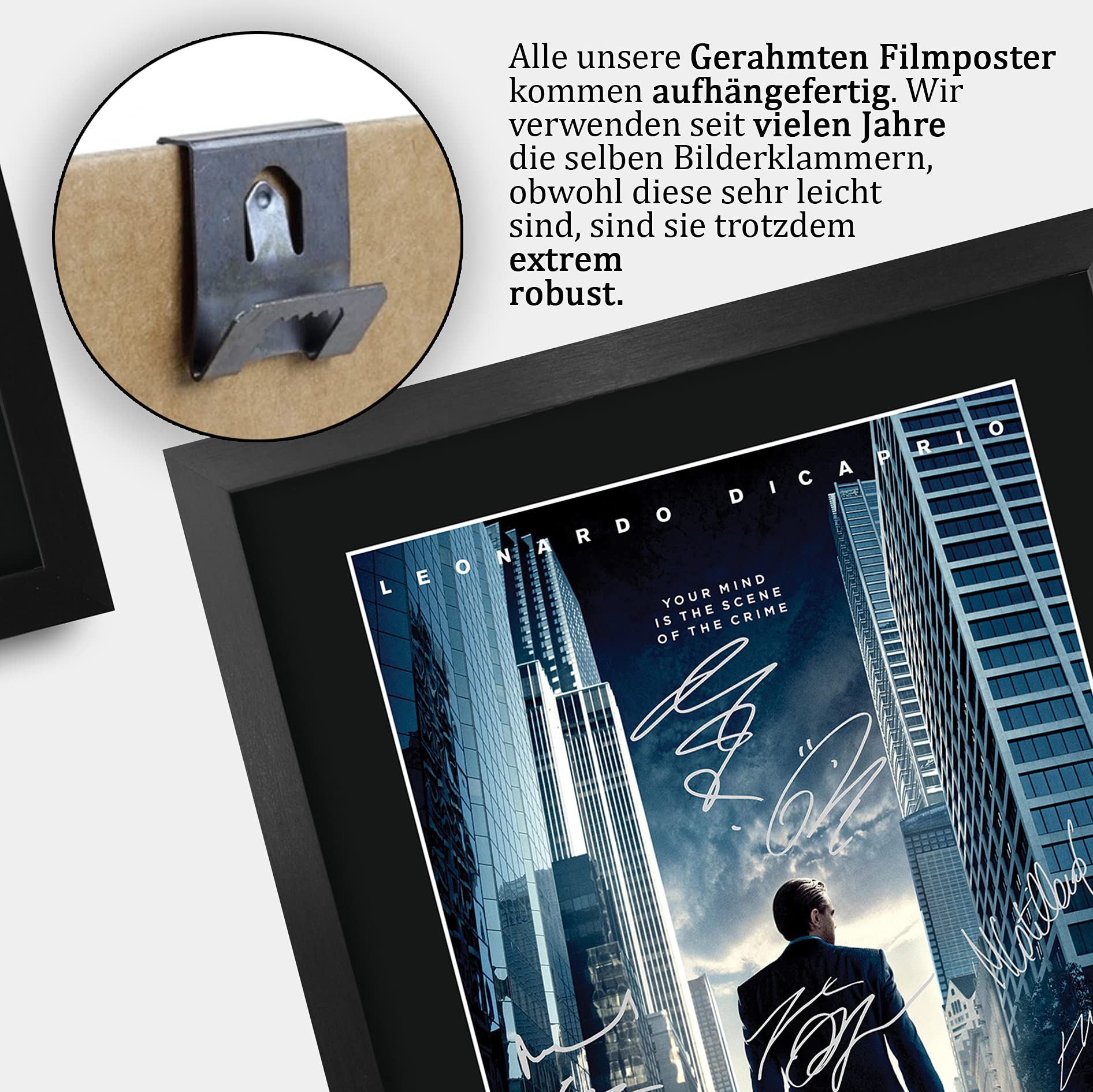 HWC Trading Inception A3 Gerahmte Signiert Gedruckt Autogramme Bild Druck-Fotoanzeige Geschenk Für Leo Dicaprio Filmfans