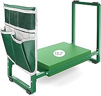 FLINTER Garden Kneeler and Seat - 10.2" Widest Heavy Duty Thick EVA Cushion Gardening Bench with Tool Bag, Gifts for Seniors, Women, Gardeners - Green