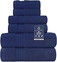 Vista 69 de COZYART - Juego de 6 toallas de baño de algodón turco, color verde salvia, gruesas suaves absorbentes duraderas, 19.17 oz/yd², incluye 2 toallas