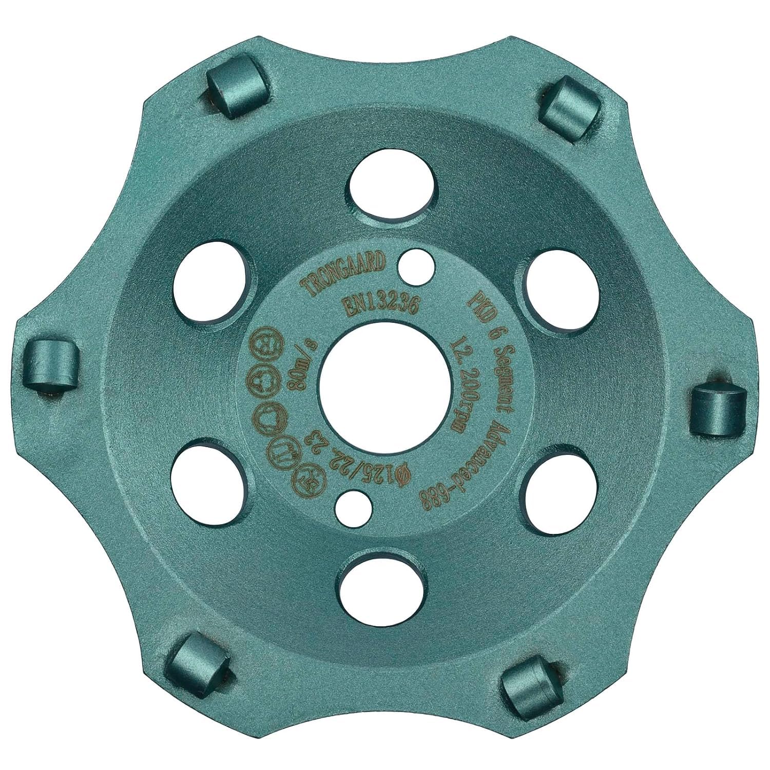 TRONGAARD PCD - Disco de lijado avanzado PCD para pulir hormigon (125 mm, 22,23 mm)