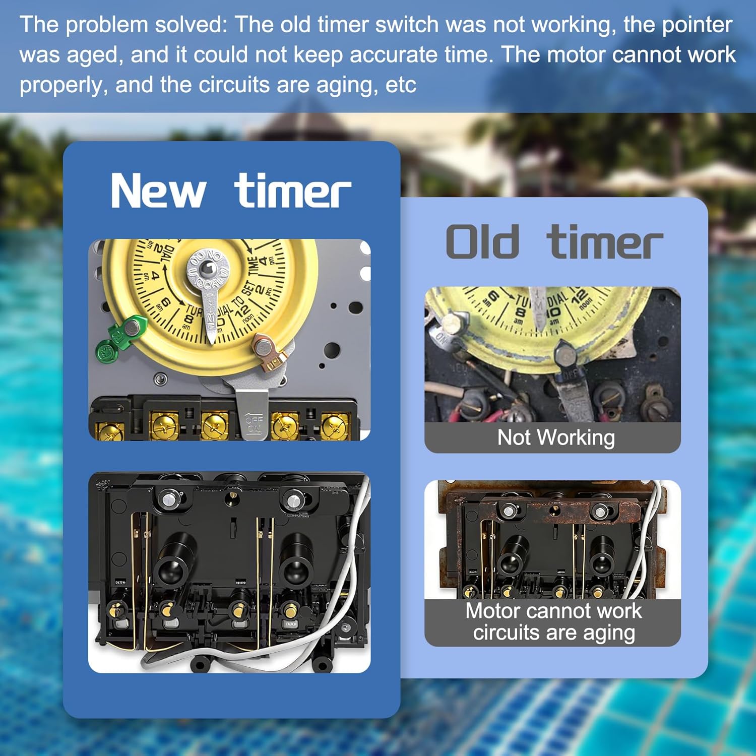 Comparison of new T104 timer vs old timer