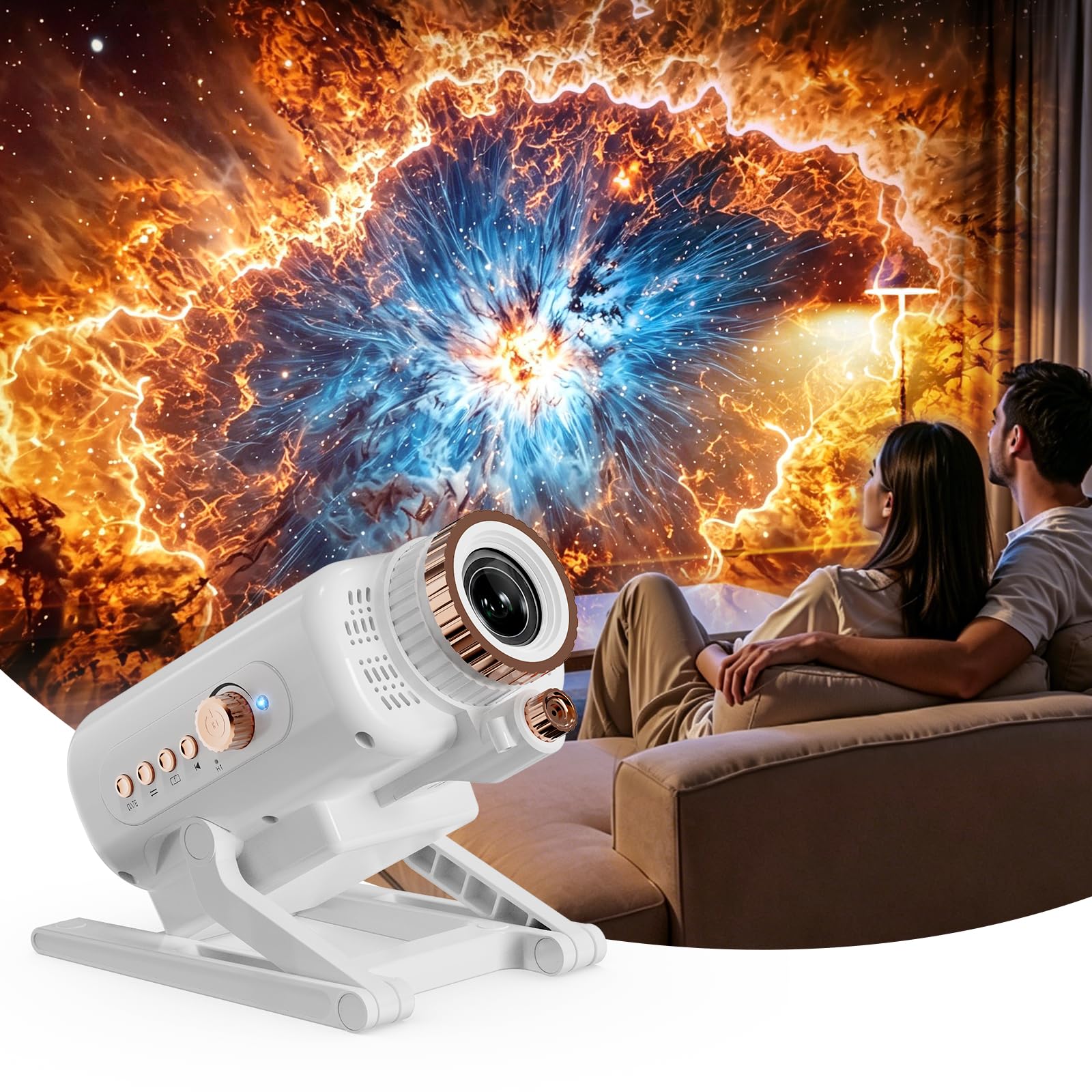 Planetarium projektor gwiazdek 3D, wbudowany 60 trybów scen, głośnik Bluetooth i pilot zdalnego sterowania, projektor gwiazd do salonu, sypialni, idealny prezent dla dzieci i dorosłych