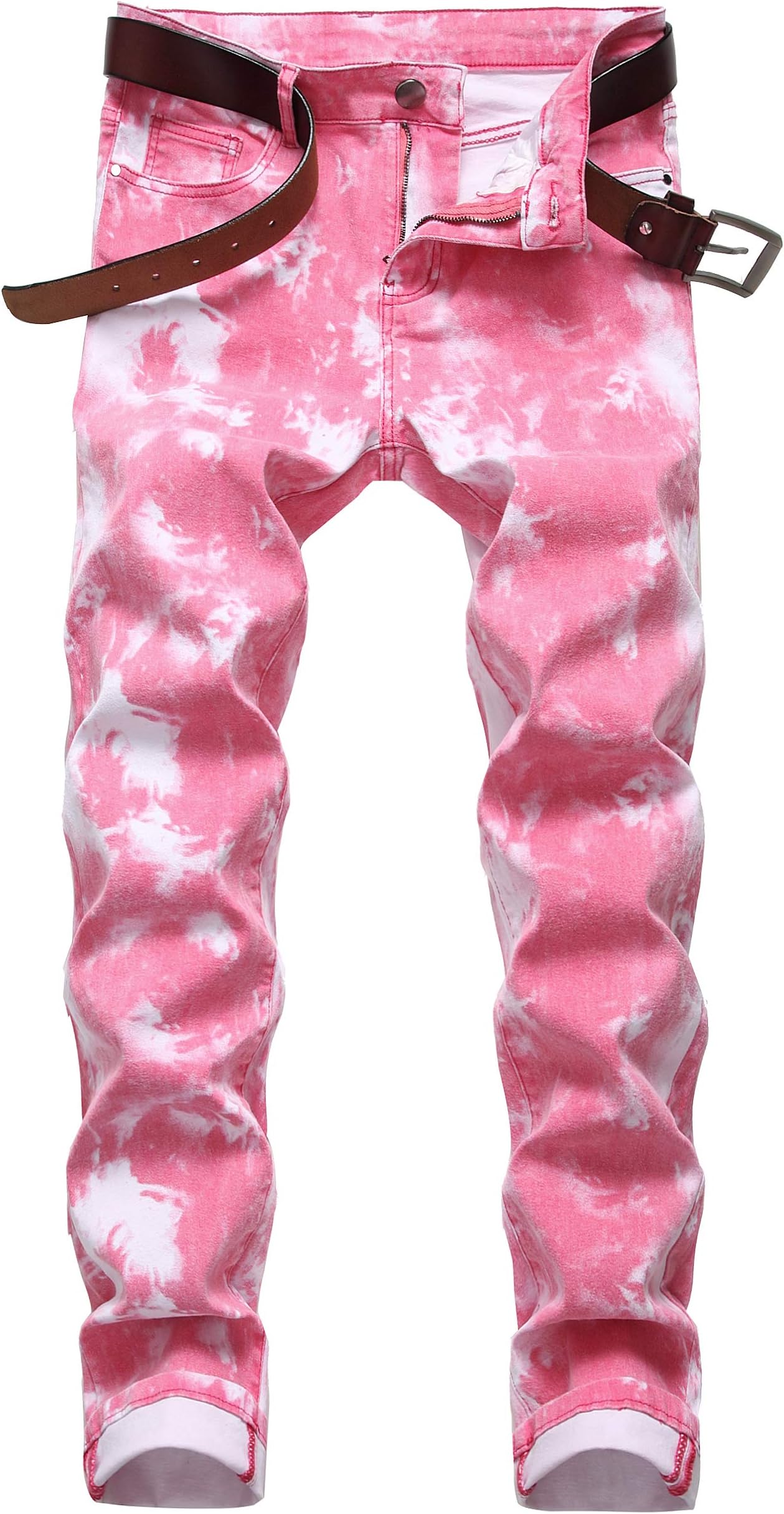 DANT BULUNMen's Fashion Casual Printed Jeans Stretch Skinny Denim Jogger Pants