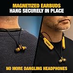 DEWALT Casques de bande passante Bluetooth magnétique de service lourd, sans fil (jaune)