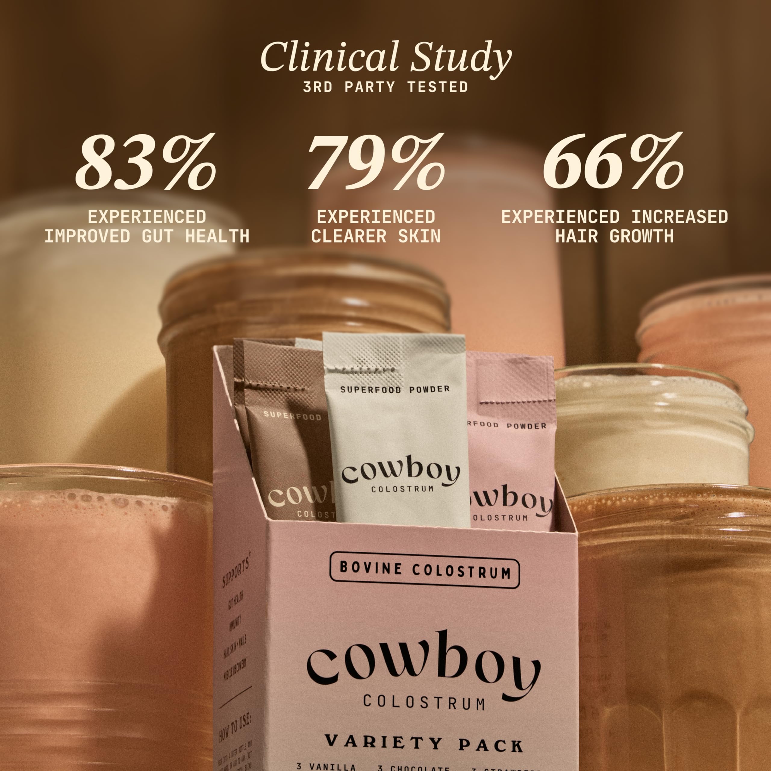 Cowboy - The Exclusive 1st Milking, Whole, Grass Fed Colostrum Supplement for Full Body Health - Bovine Colostrum Powder Packed w/Bioactive Nutrients (10 Travel Packs - Unflavored) — Amazon image 6