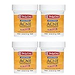 De La Cruz 10% Sulfur Ointment - Cystic Acne Treatment for Face and Body - Daily 10 Min Spot Treatment Mask Safe and Effective Game Changing Hormonal Acne Treatment that Clears Up Pimples 2.6oz 4 Pack