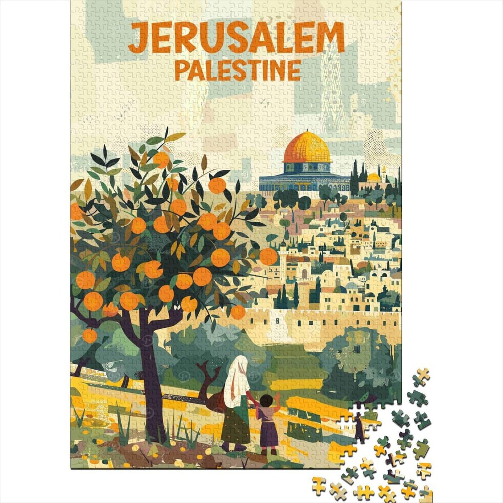Jerusalem jigsaw puzzle Palestine cityscape art home decor