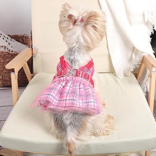 Miniatura 5 de Arnés para perro, chaleco de gasa para perro, transpirable, ajustable, sin tirones, para perros pequeños y medianos, suministros para mascotas al