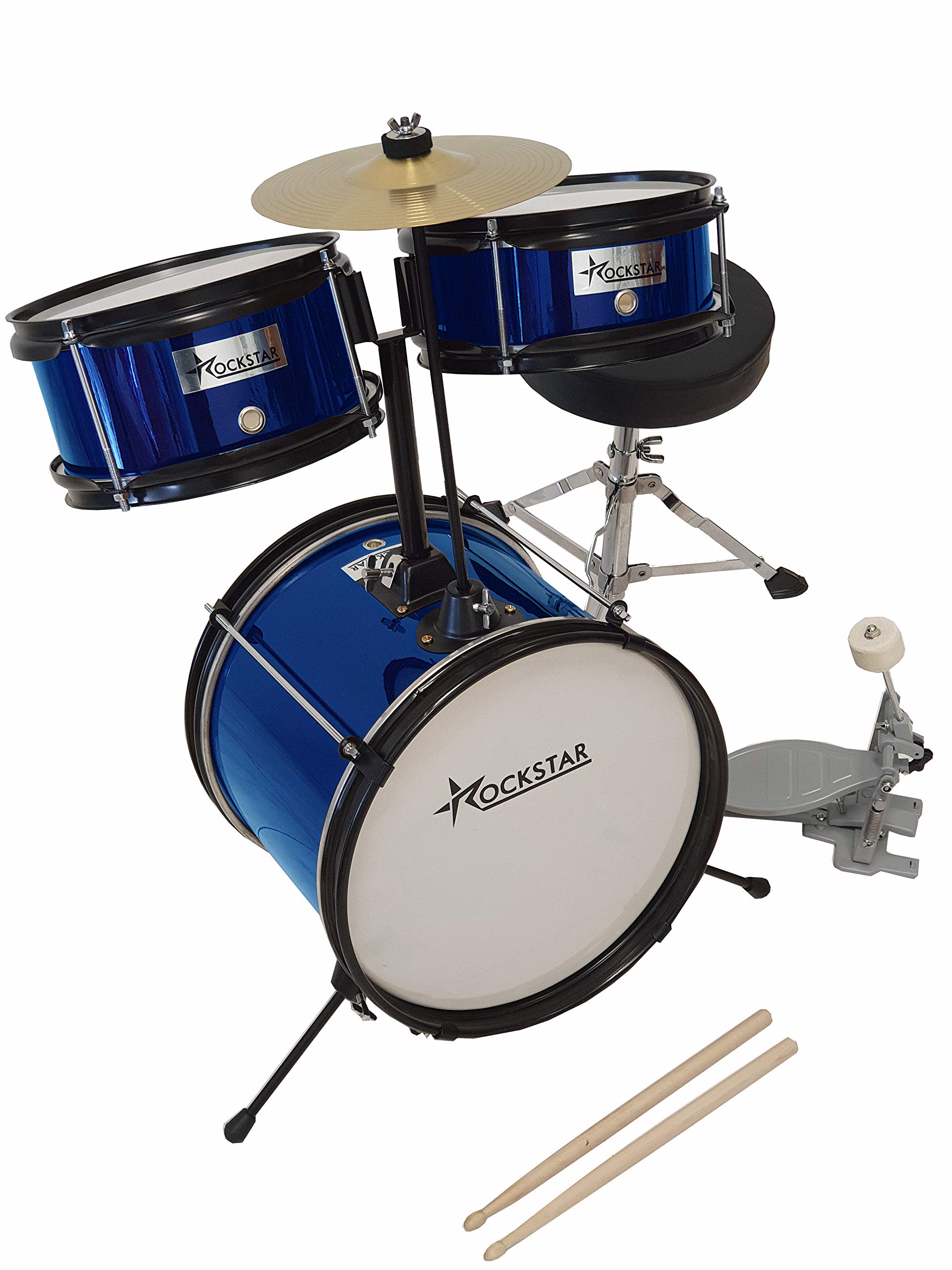 Bateria infantil para niños en color azul Rockstar GC1043 de madera - rockmusic