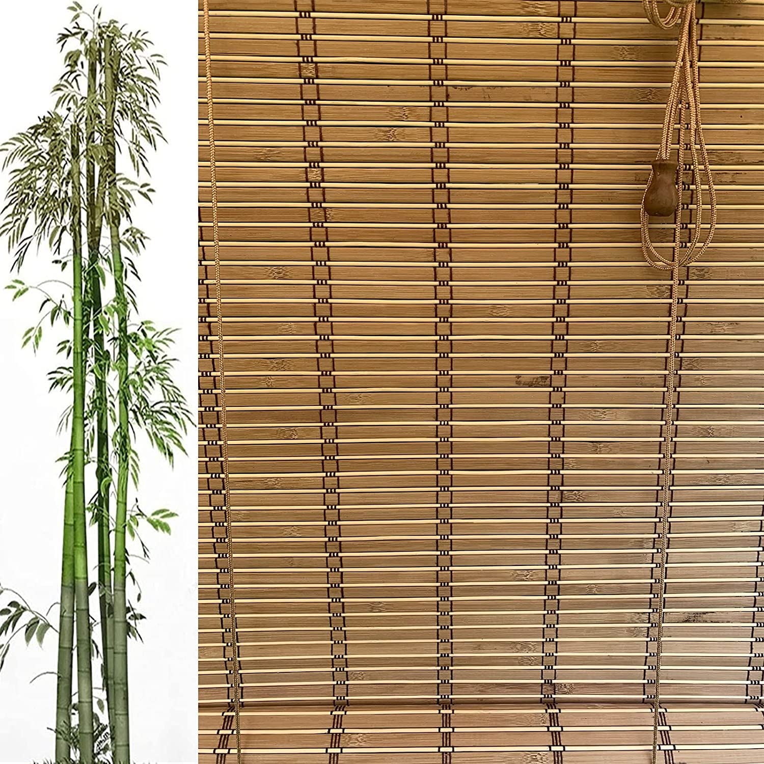 SOLUNA Rolgordijn bamboe naturel 90x240 cm kopen