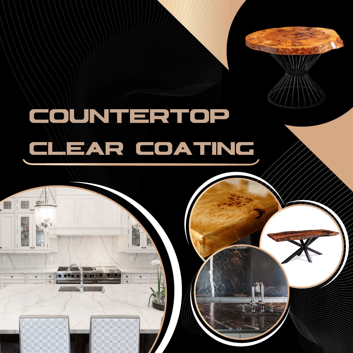 Epoxy Resin for Countertop 2 Gallon Kit UV Resistant Crystal Clear Epoxy Resin Kit 11