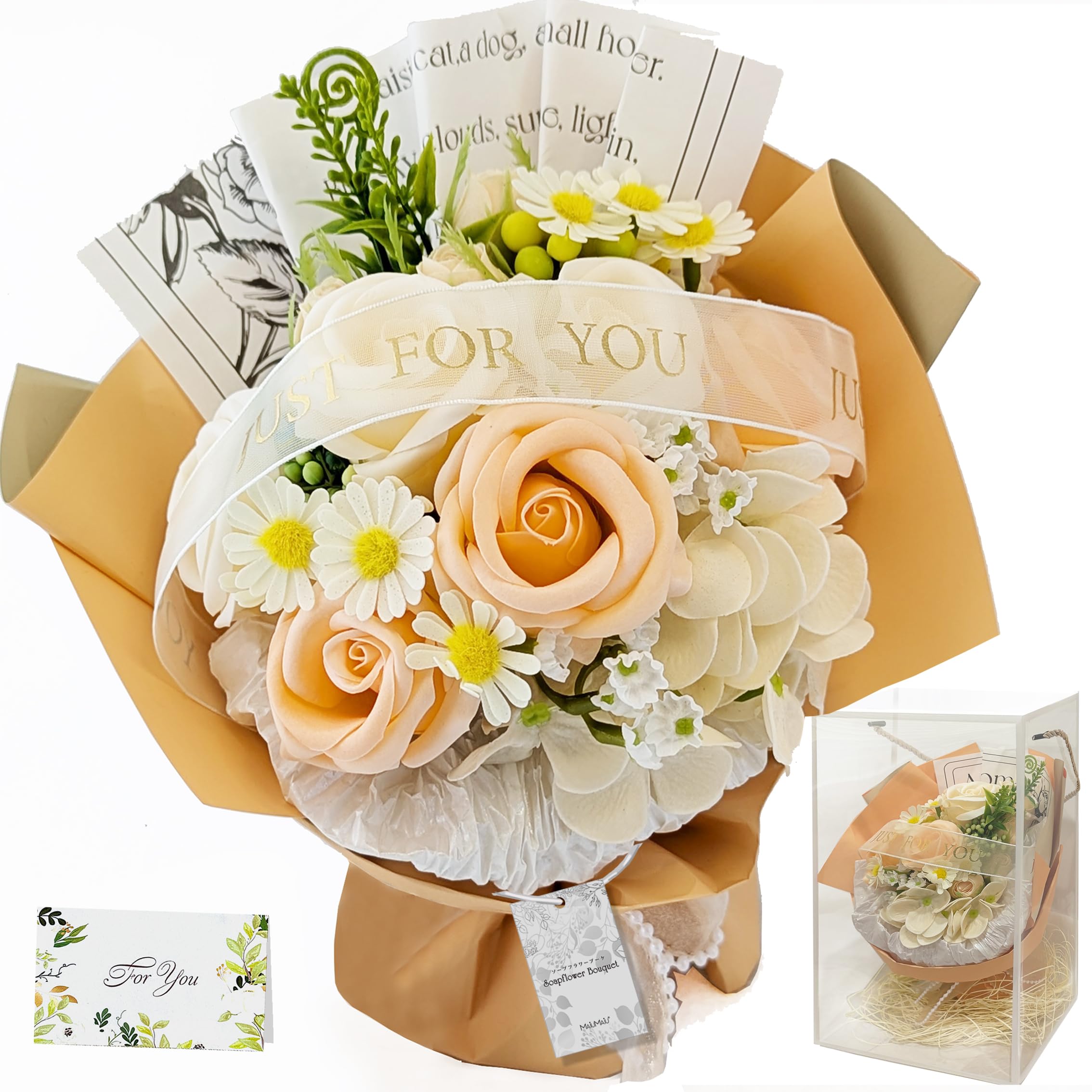 25本白バラブーケ　アートフラワー 造花 特別なプレゼントお祝い 好きな人に 25本白バラブーケ アートフラワー 造花 特別なプレゼントお祝い 好きな