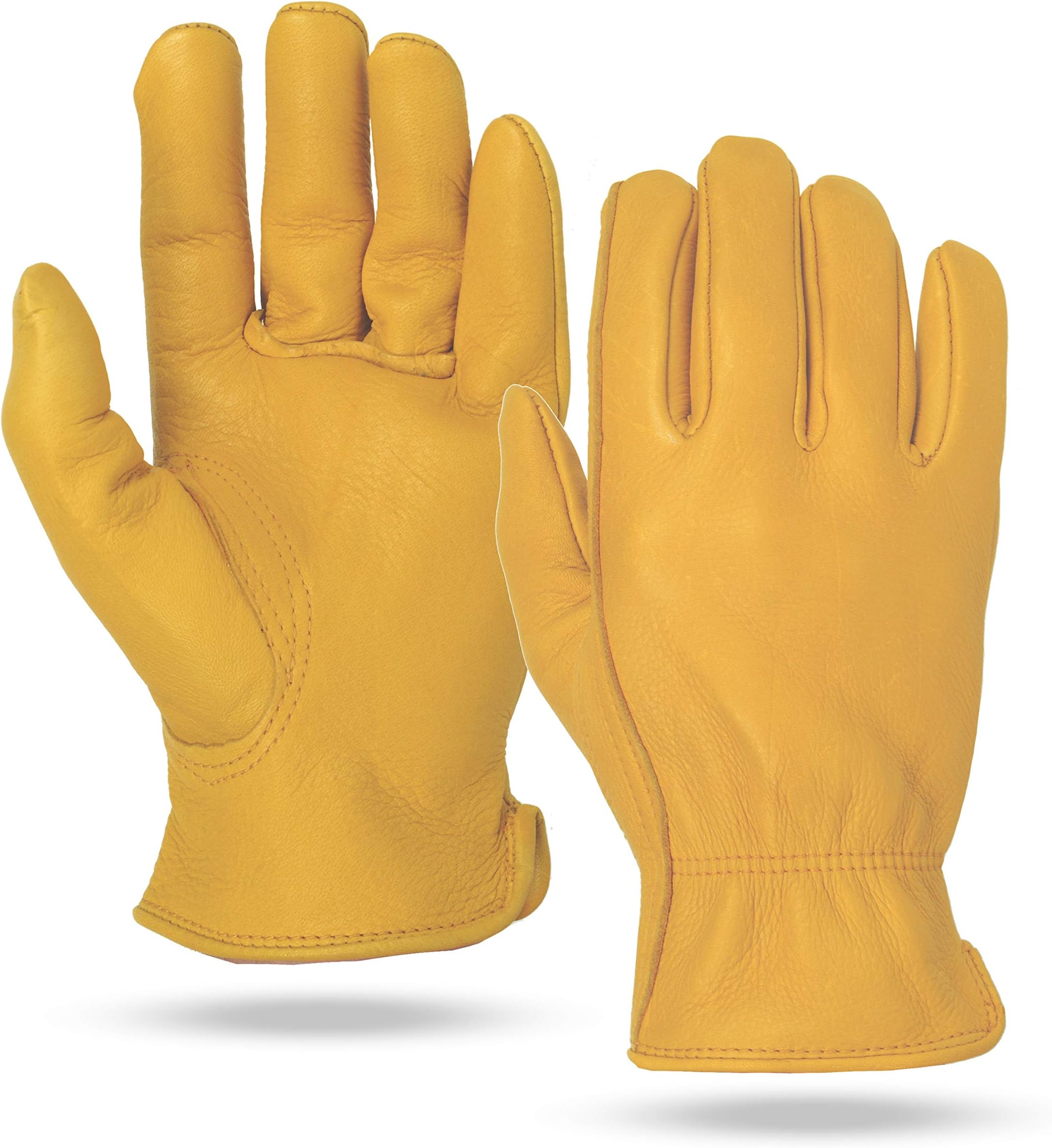 50 Premium Grain Deerskin 3M Thinsulate Lined Gloves Gold