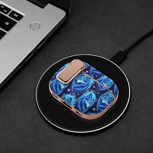 Miniatura 4 de Headphone Cover Compatible with Airpods Pro 2 Case Blue Galaxy Wolf, Plastic, with Lock, Shockproof Protective