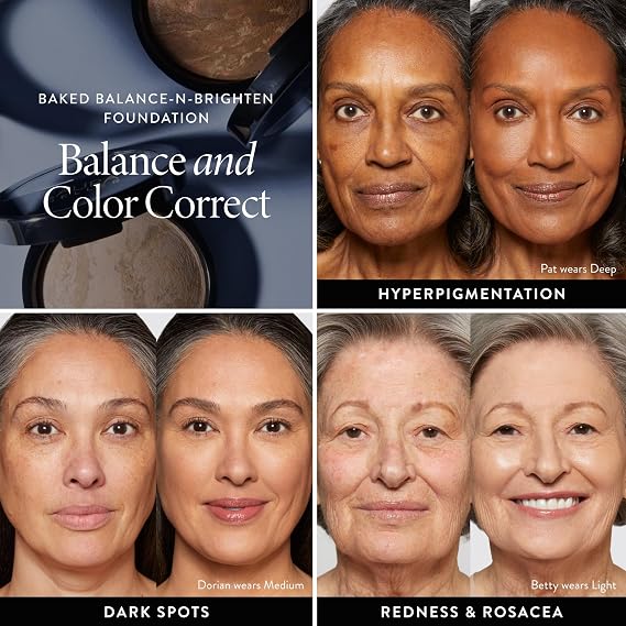 LAURA GELLER Baked Starter Kit Tuscan Dreams - Baked Balance-n-Brighten Powder Foundation + Retractable Angled Kabuki Brush + Best of the Best Palette, Tuscan Dreams golden medium