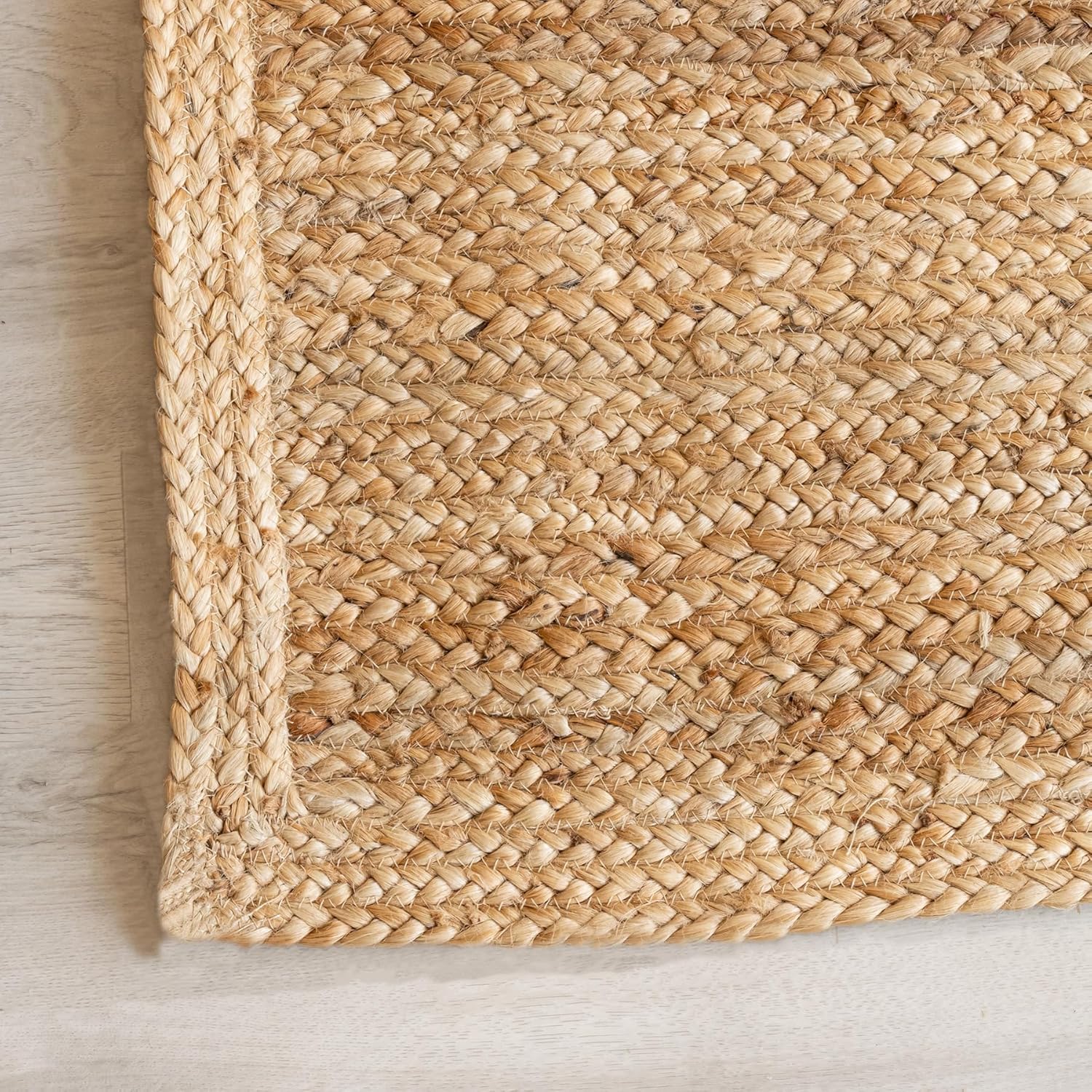 The Best Jute Rugs for Living Rooms (2026) 2 HOMEMONDE Solid Braided 8'x10' Jute Area Rug Natural - Eco Friendly Premium Fibe — product photo