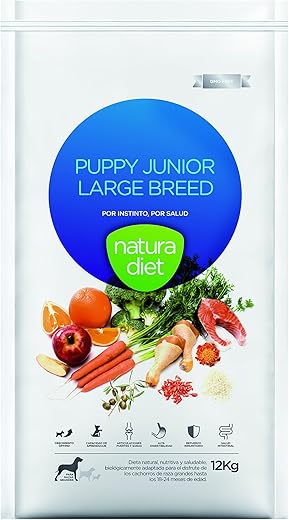 Natura Diet – Pienso para perros cachorros grandes Natura Diet puppy junior 12 kg.