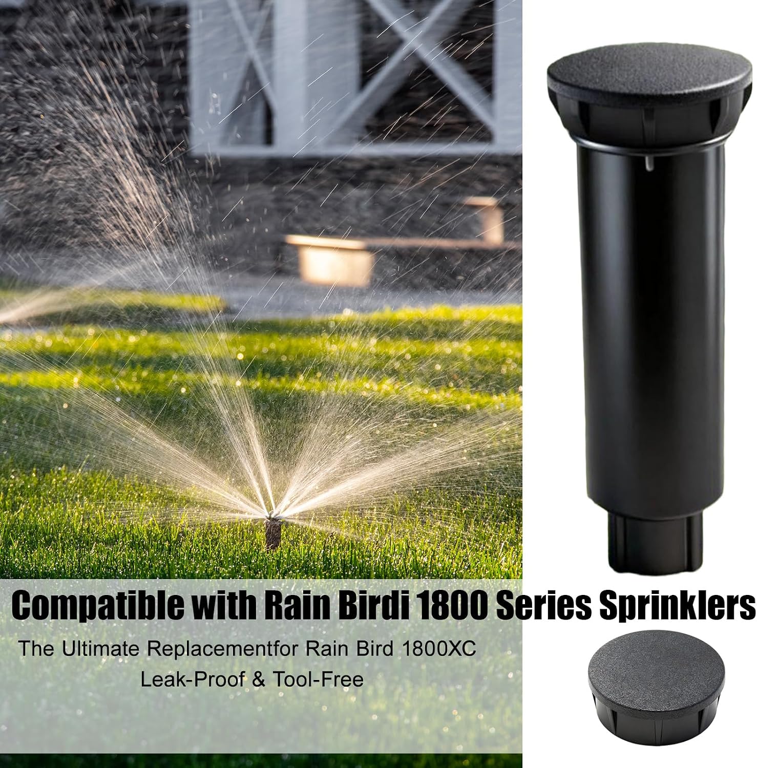 4 Pcs Sprinkler Head Cap–Fit 1800 Series Pop-Up Sprinklers image 5