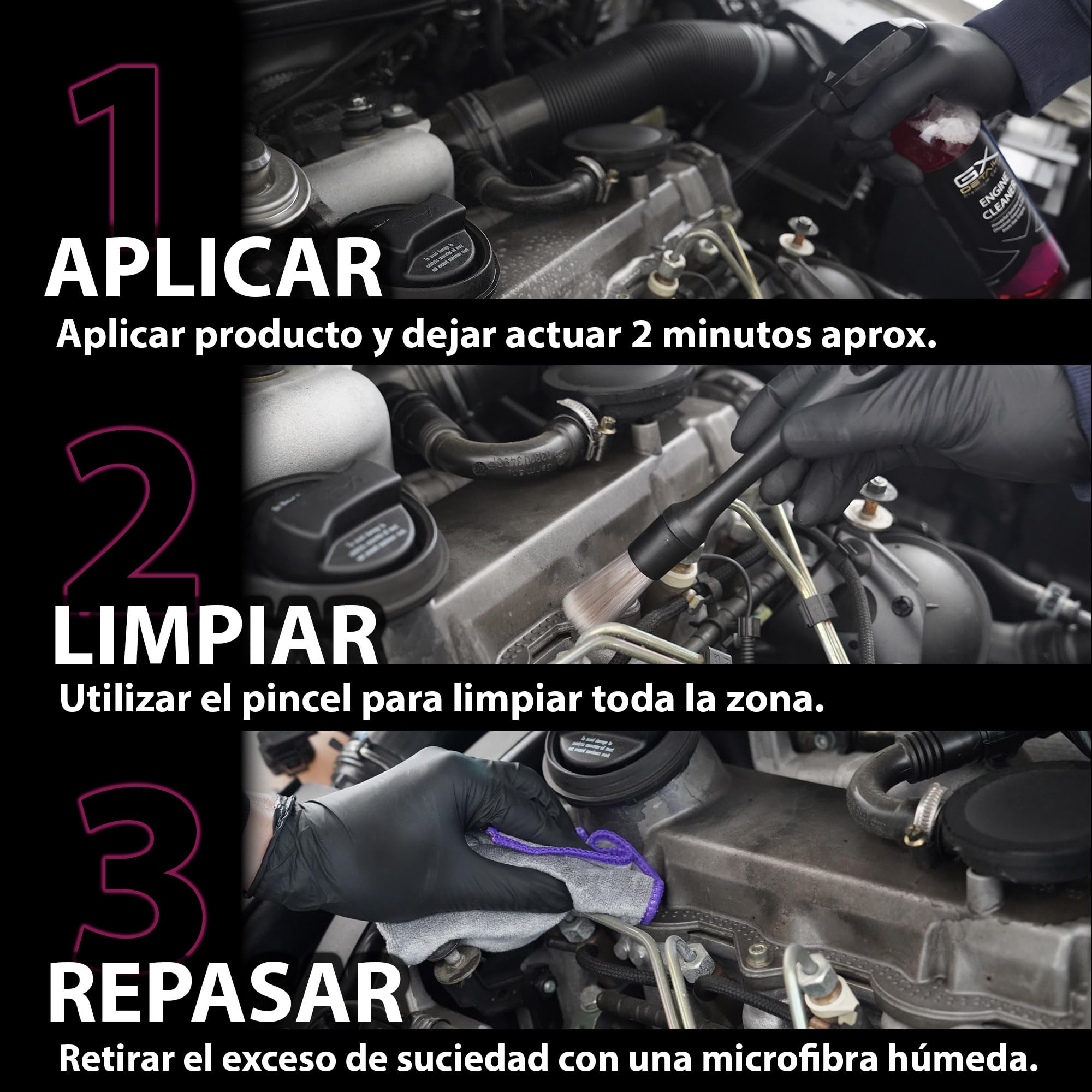 GxDetail Limpia Motores Premium para Coche 5 Litros – Desengrasante Potente y Seguro – Elimina Grasa, Aceite y Suciedad – Protección y Brillo Profesional – Fácil Aplicación.