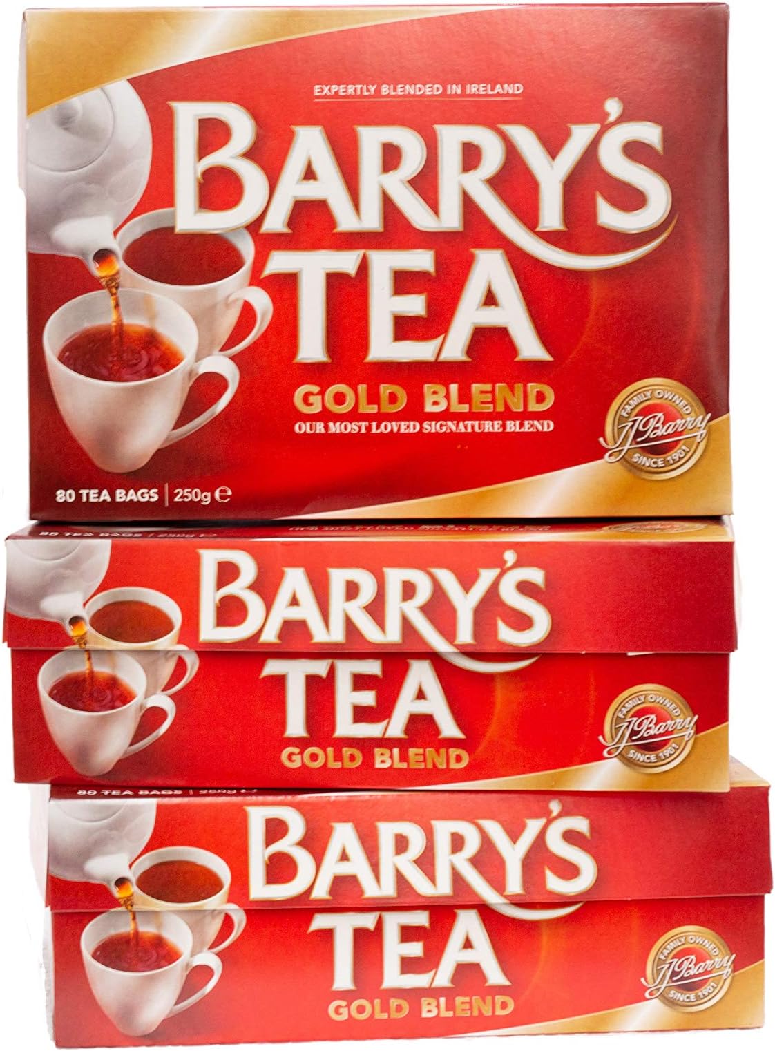 Barry's Tea Gold Blend 80ct 3-Pack (240 Teabags), Direct from Barry's Tea in Ireland