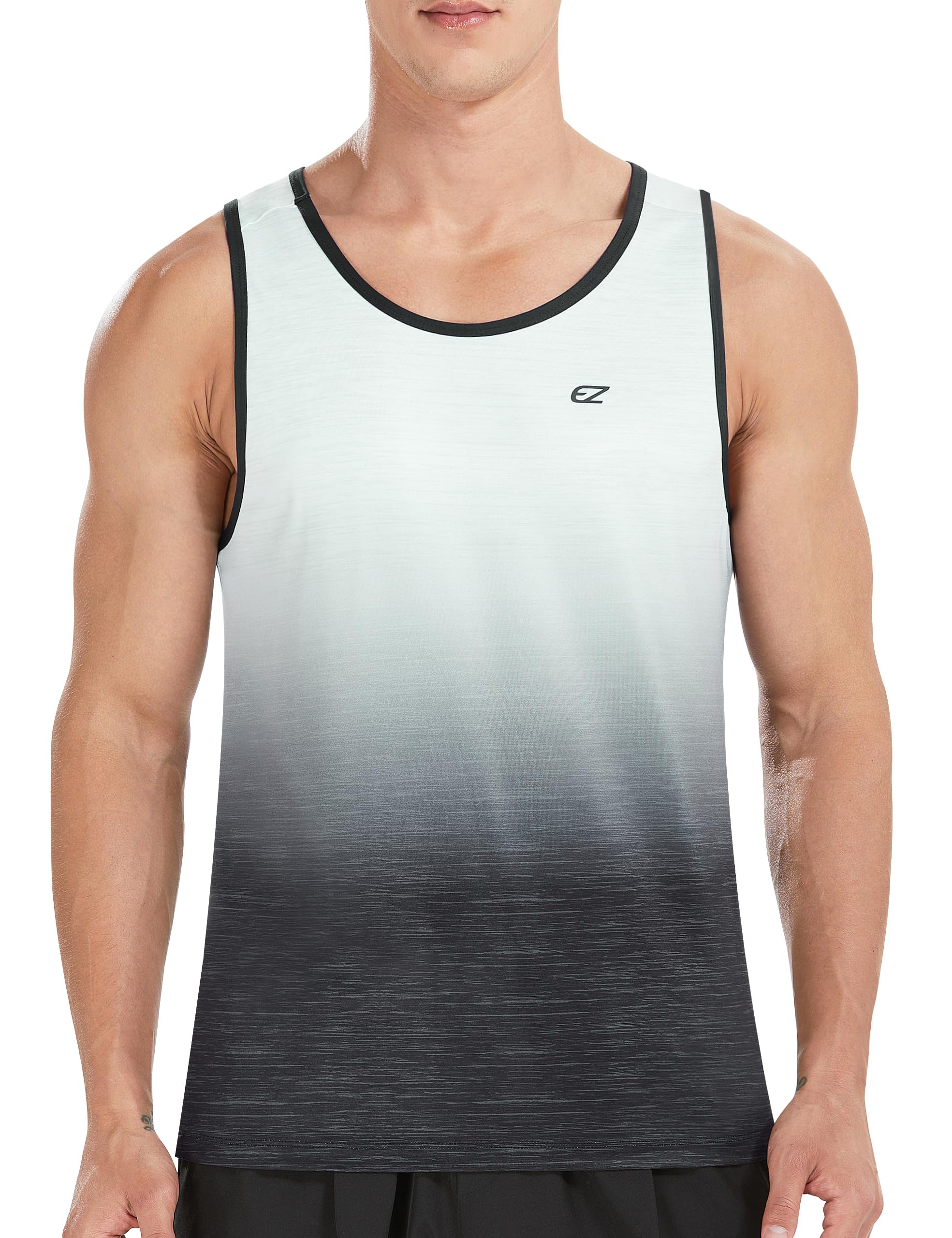 Men's Tank Top UPF 50+ Sun Protection Beach Summer Swim Shirts Quick Dry Workout Gym Running Athletic Sleeveless Shirts
