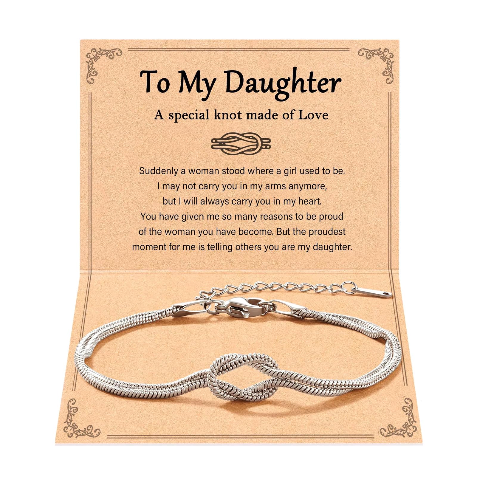 Best Friend Bracelet Love Knot Matching Bracelets for Couples Friendship Long Distance Bracelet for Mother Daughter Soul Love Birthday Anniversary Jewelry Gifts