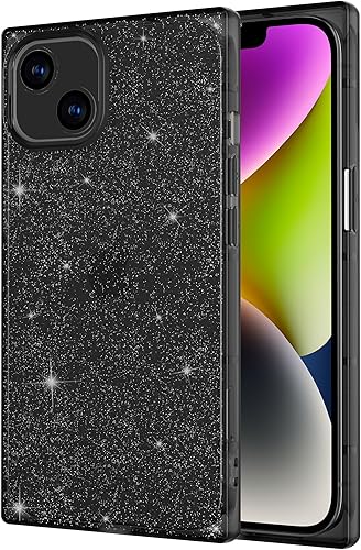 Cocomii Funda cuadrada para iPhone 11 protector de cámara cuadrado con purpurina delgada ligera brillante transparente y purpurina 2 estilos en 1