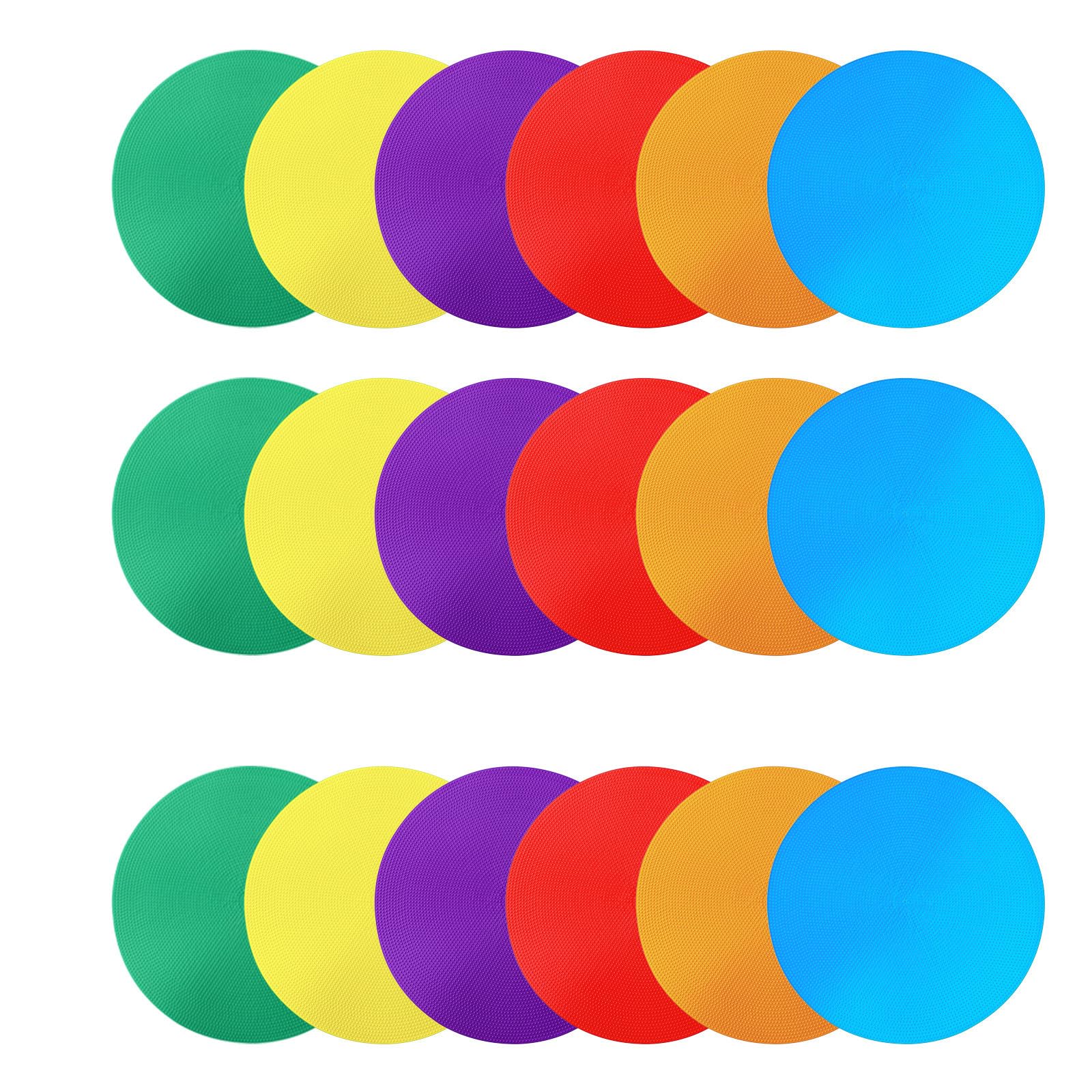 SEWACC 18 Piezas Marcadores de Disco Planos de 23cm para Entrenamiento de Fútbol Diseño Compacto y Construcción Resistente al Clima, Ideales para Práctica y Actividades en Aula