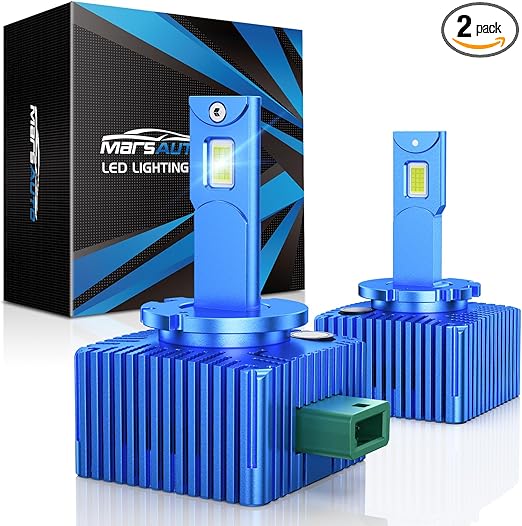 Marsauto D3S LED Bulbs, 66340 42403 42302 for HID Assembly 35W 6000K HID Xenon D3S D3R Fog Light Bulbs, Pack of 2