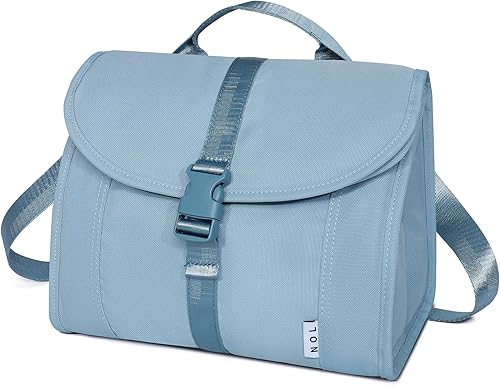 Miniatura 10 de NOL Natural Organic Lifestyle Bolsa de almuerzo aislada para mujeres/hombres, caja enfriadora de almuerzo reutilizable de nailon a prueba de fugas,