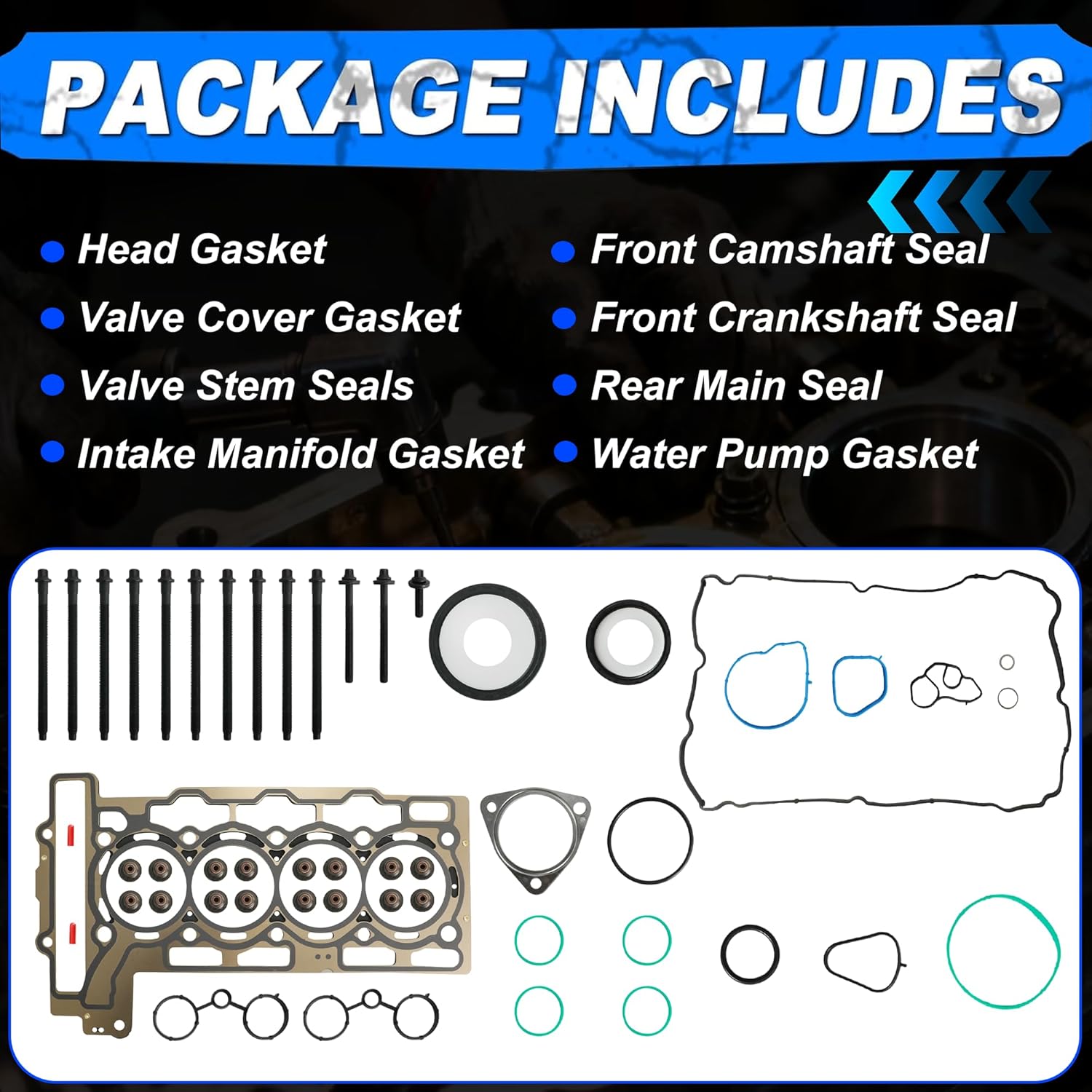 1.6 Full Gasket Set Head Bolts HS .90mm Thick Fit for Mini Cooper 1.6L 2008-2010 DOHC 16V HS26458PT ES72451