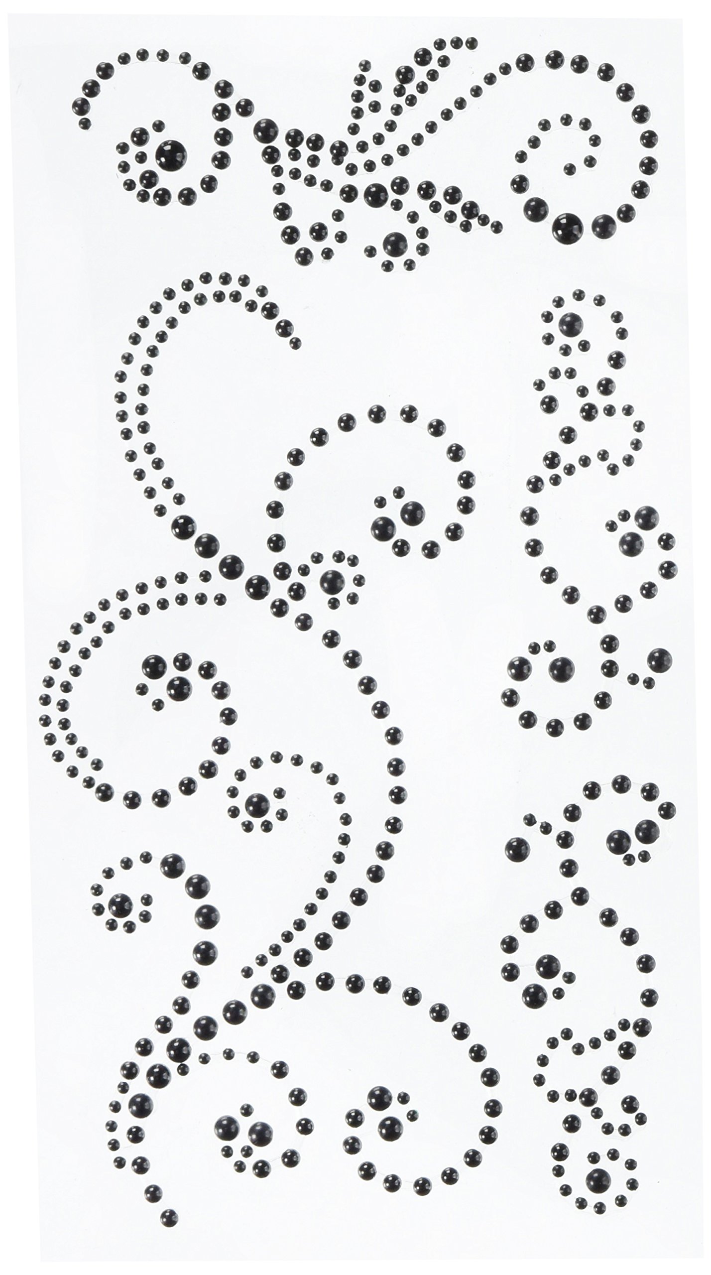 EYELET OUTLETBling Self-Adhesive Pearl Swirls 468/Pkg-Black