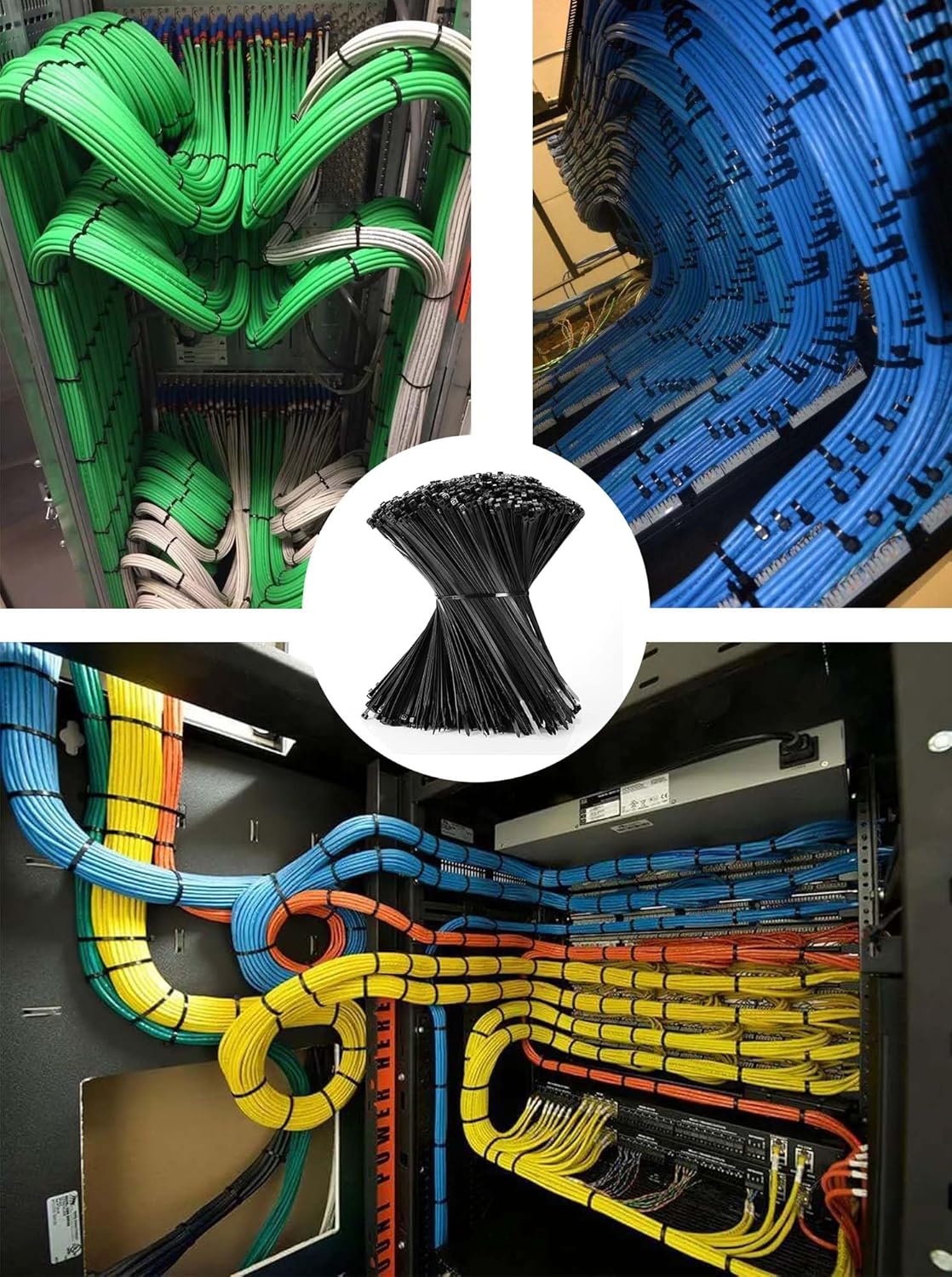 Cable Zip Ties 12 inch Cehony 500 Pack Black Zip Ties Heavy Duty 50lbs Tensile Strength Plastic Zip Ties for Outdoor and Indoor Multi-Purpose Cable Ties Self-Locking UV Resistant Wire Ties Wraps