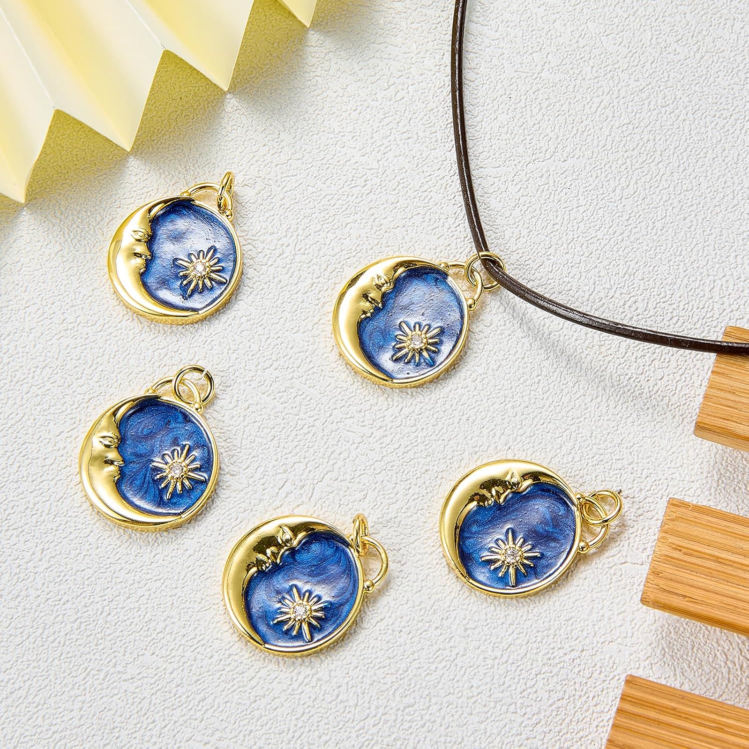 Sun Charms for Jewelry Making Celestial Pendants Sun Enamel Charms for DIY Necklace Bracelet Earrings Jewelry Accessories - Image 6