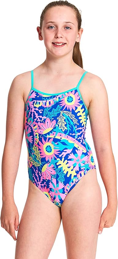 Zoggs Girl S Ocean Play Yaroomba Floral One Piece Swimsuit Amazon Co Uk Clothing