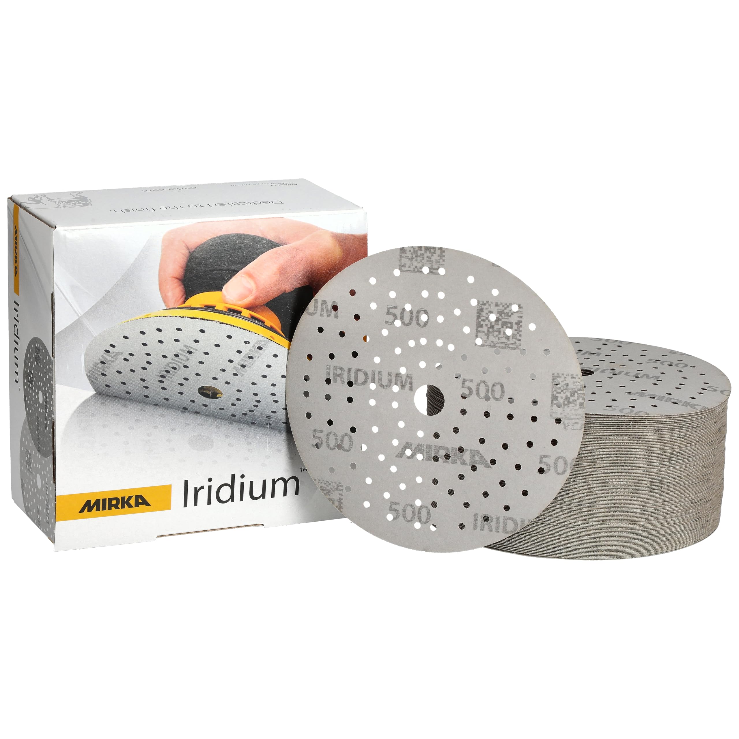 Mirka papier ścierny Iridium 150 mm rzep 121 otworów ziarnistość 500