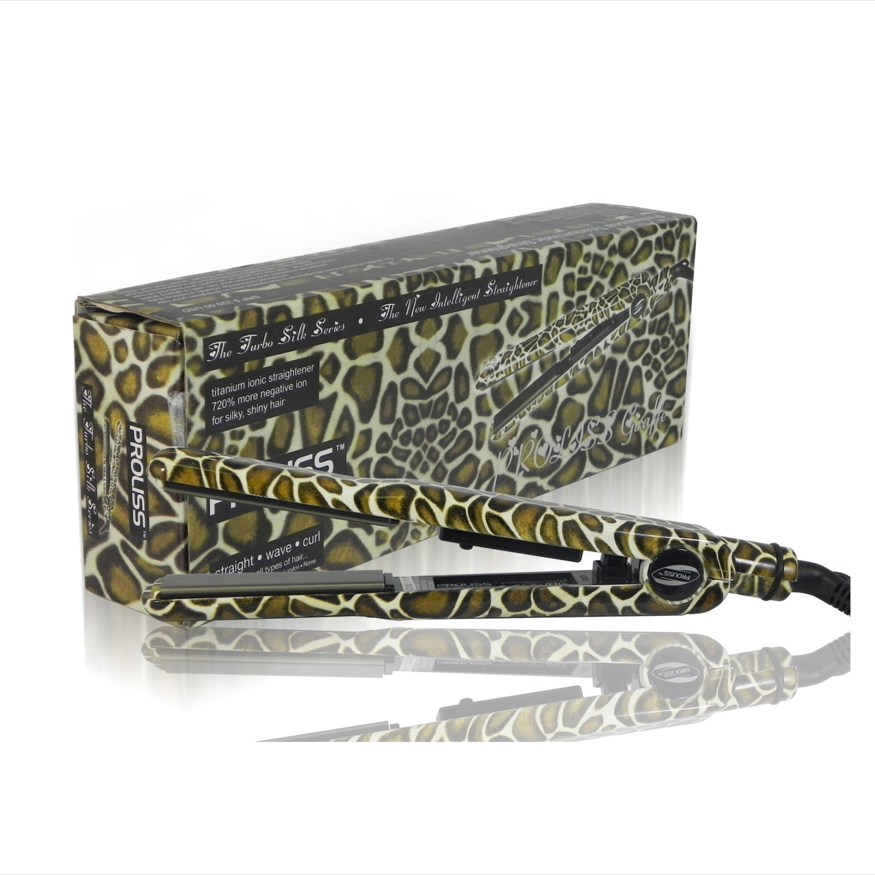 Proliss Turbo Silk Limited Edition Hair Straightening Irons, Giraffe, 1 Pound
