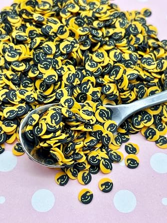 Cute Monster Halloween Boogeyman Polymer Clay Sprinkles, Spooky Faux Sprinkles, Fake Halloween Clay Slices for Resin, Slime, Decoden Non-Edible 30 gram Bag
